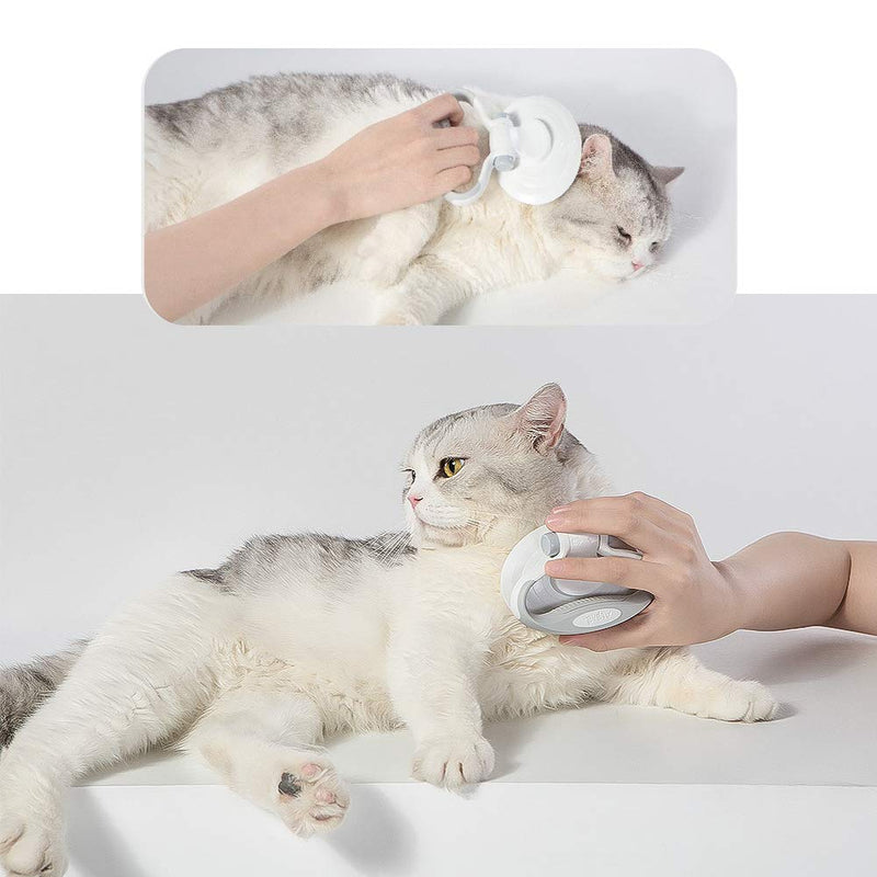 [Australia] - LECONG DELE Cat Grooming Brush Pet Bath Massage Brush Tool for Dogs and Cats with Short or Long Hair - Multi-Angle Adjustable Folding Grip for Shampooing & Deshedding 