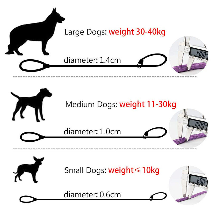 Grand Line Reflective Dog Lead for Small, Medium and Large Pets - 1.5 m Purple 0.6 x 150 cm (Pack of 1) - PawsPlanet Australia