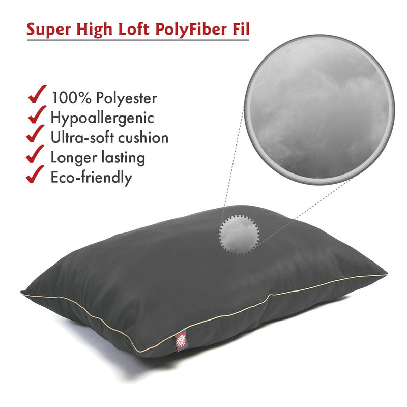 [Australia] - Super Value Dog Pet Bed Pillow by Majestic Pet Medium (35 in. x 28 in.) Solid Gray 
