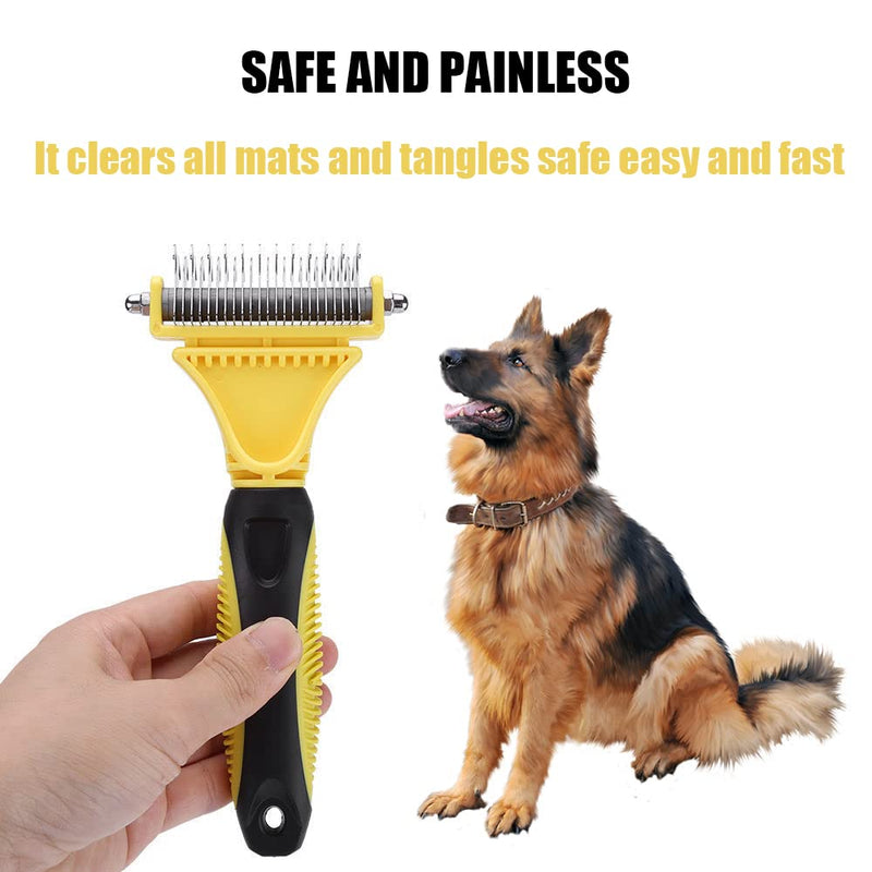 通用 Double Sided Teeth Blade Dog Combs Dog Dematting Comb Tools Pet Dog Grooming Comb Brushs for Pet Grooming - PawsPlanet Australia