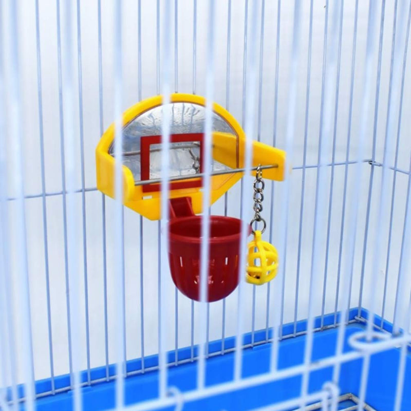 POPETPOP Bird Toys Bird Training Basketball Toys Parrot Chew Ball Foraing Toy Education Play Gym Playground Activity Toys - PawsPlanet Australia