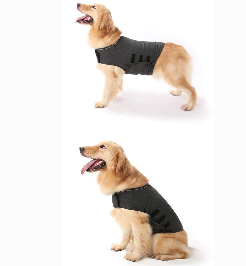 Anxiety Jackets For Dogs, Clothes For Pet Dogs To Calm Down, Soothing Shirts For Dogs, Clothes For Medical Treatment And Excitement, And Clothes For Fear Of Stress And Anxiety (Dark Gray) XL Dark gray - PawsPlanet Australia