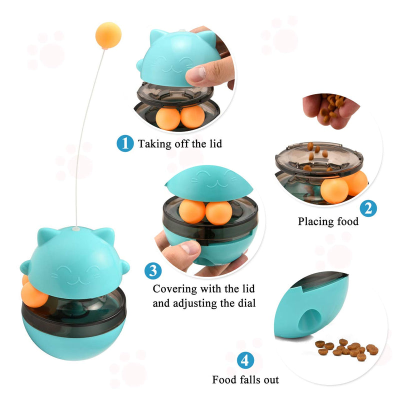 [Australia] - Mogoko Interactive Cat Tumbler Toys, Food Dispenser IQ Treat Ball for Kitten Cats 