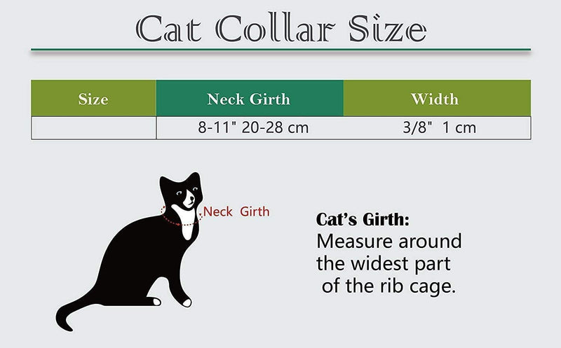 Lovely Kitten Collar, Cat Collar with Bell and Elastic Strap (KK-Cat-4colour) KK-Cat-4colour - PawsPlanet Australia