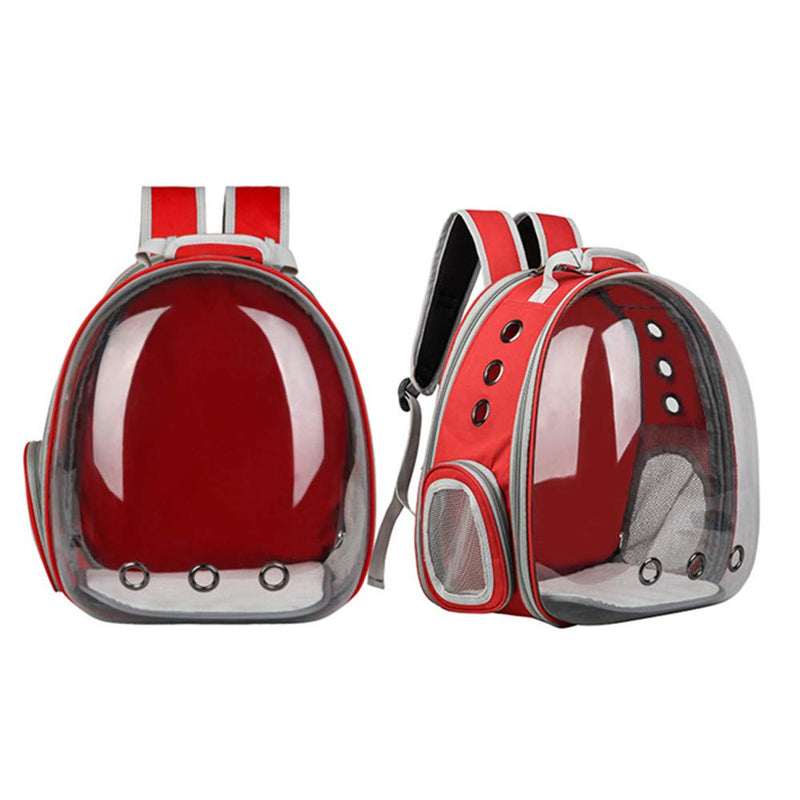 [Australia] - Cassidy - Pet Dog Cat Puppy Carrier Backpack - Capsule Bag - Innovative Carrier Convenient Breathable Red 