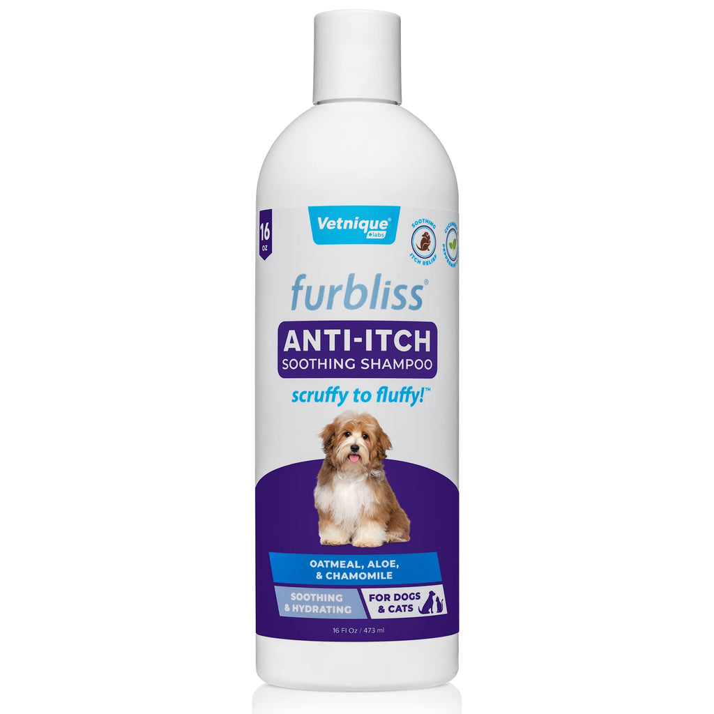 Furbliss Anti-Itch Dog Shampoo for Itchy Skin with Soothing Chamomile and Cooling Peppermint, Oatmeal Shampoo for Dogs with Natural Ingredients - PawsPlanet Australia