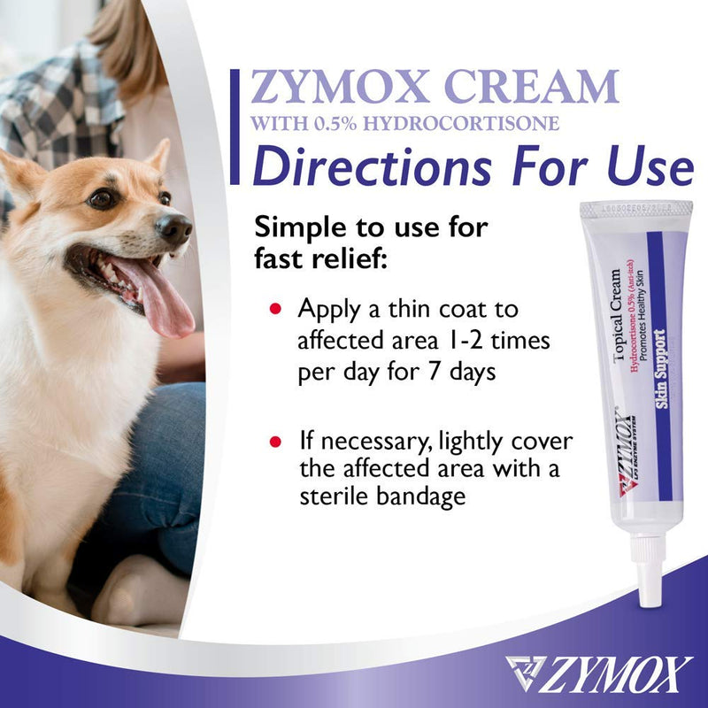 ZYMOX Topical Cream Infection and Wound Care 1 oz. Net wt 1 Ounce - PawsPlanet Australia