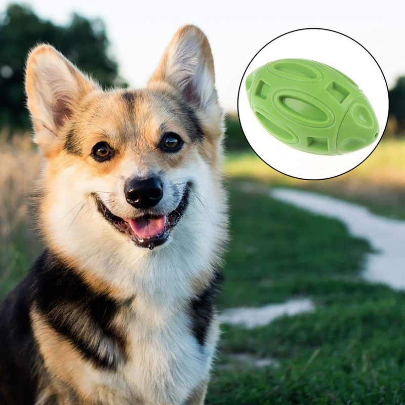 Olgaa Squeaky Dog Toys Rugby Shape Durable Pet Chew Toys Balls Bite Resistant Teeth Training Toys for Medium and Large Breed - PawsPlanet Australia