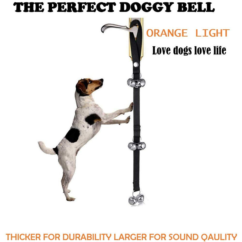 Orangelight 2 Pack Dog Doorbell Training Adjustable Premium Quality Door Bell for Puppy Ring to go Outside Potty Bells Premium Quality Nylon Dog Loud Bells - PawsPlanet Australia