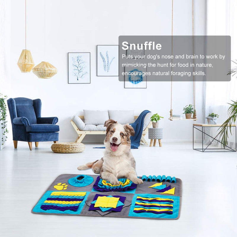 [Australia] - Dog Snuffle Mat for Large Medium Small Dogs - Stress Release Slow Eat Durable Machine Washable Anti Slip Easy to Use - Distracting Training Natural Foraging Snuffling Nose Work Training for Dogs 