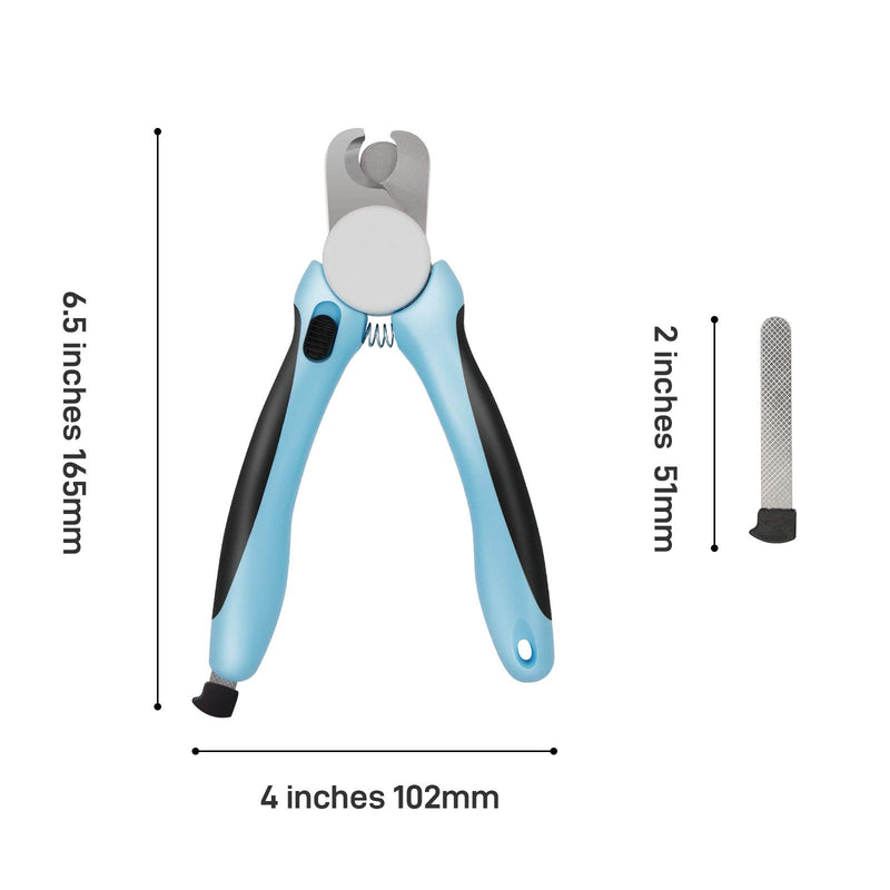 Dog&Cat Nail Clippers and Trimmers, Pet Nail Clippers with Safety Guard Prevent Over Cutting, Free Nail File, Razor Sharp Blade, Professional Grooming Tool for Large and Small Animals Blue - PawsPlanet Australia