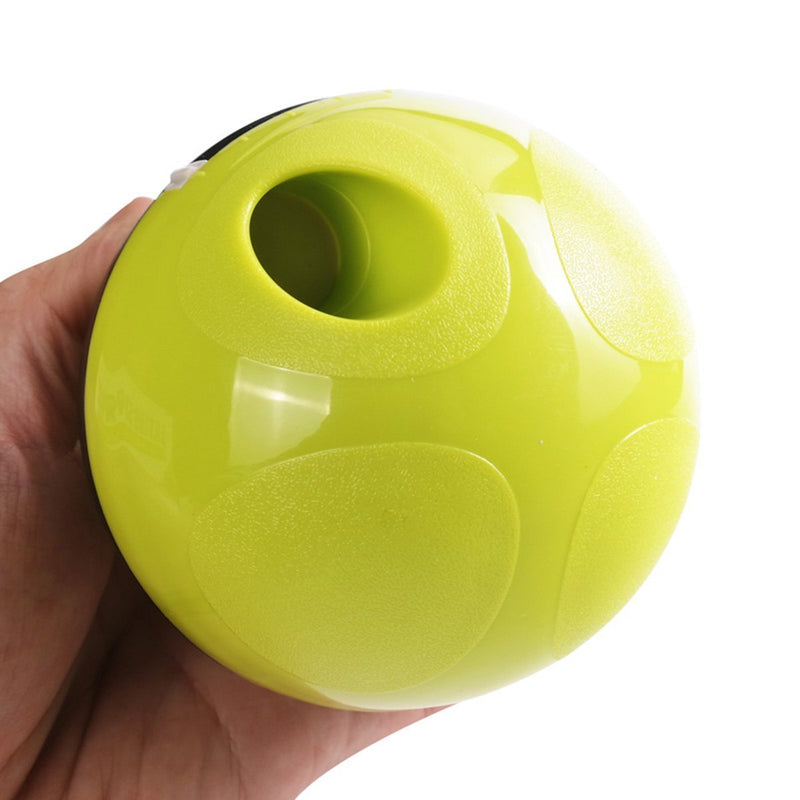 [Australia] - Needobi Dog Toy Food Ball, IQ Dog Treat Ball for Dogs & Cats, Increases Mental Stimulation Interactive Dispensing Pet Ball, Best Alternative to Bowl Feeding Green 
