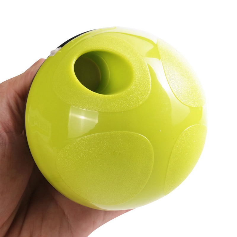 Pet Food Ball, FUN and INTERACTIVE Treat, Dispensing Ball for Dogs & Cats, Increases IQ and MENTAL Stimulation, Best Alternative to Bowl Feeding (Green) - PawsPlanet Australia