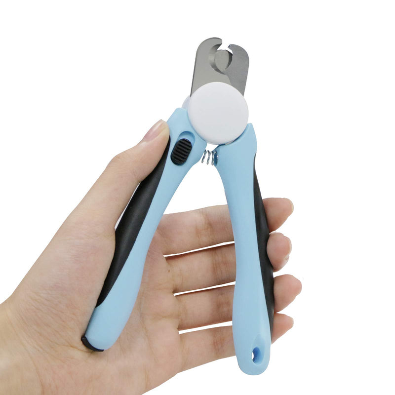 Dog&Cat Nail Clippers and Trimmers, Pet Nail Clippers with Safety Guard Prevent Over Cutting, Free Nail File, Razor Sharp Blade, Professional Grooming Tool for Large and Small Animals Blue - PawsPlanet Australia