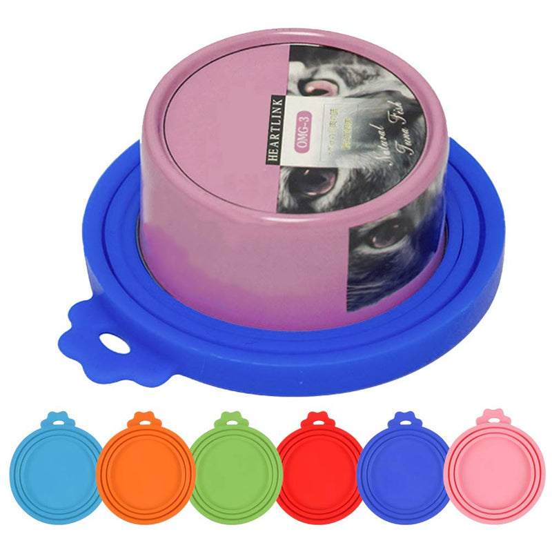 N\A 6Pcs Pet Food Can Lids Silicone Pet Can Covers, Universal Size, Food Grade Materials Dog Cat Can Cover with 6Pcs Pet Spoons for Pet Food Cans - PawsPlanet Australia