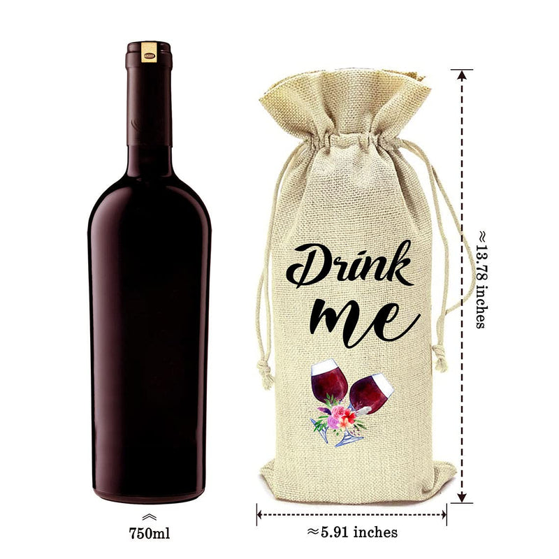 Birthday Party Christmas Decorations Gift For BFF Wife Girlfriend Sister Daughter Coworker -Alice in Wonderland Fans Lover Wine Bottle Bags Gift - PawsPlanet Australia