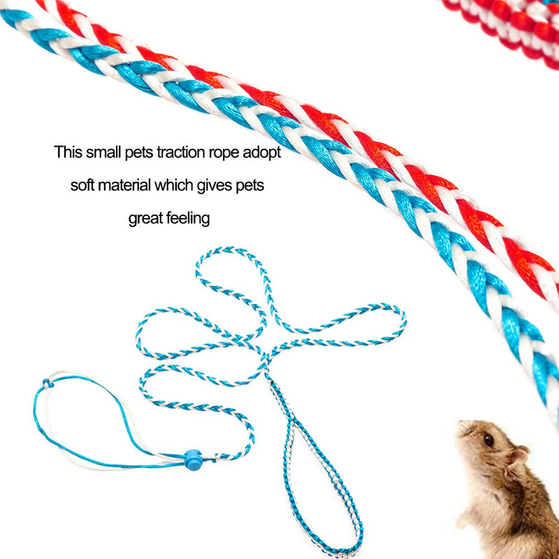[Australia] - PAWCHIE 2Pcs Small Animal Harness Leash Adjustable Walking Rope for Hamster, Rat, Ferret, Mouse, Squirrels 