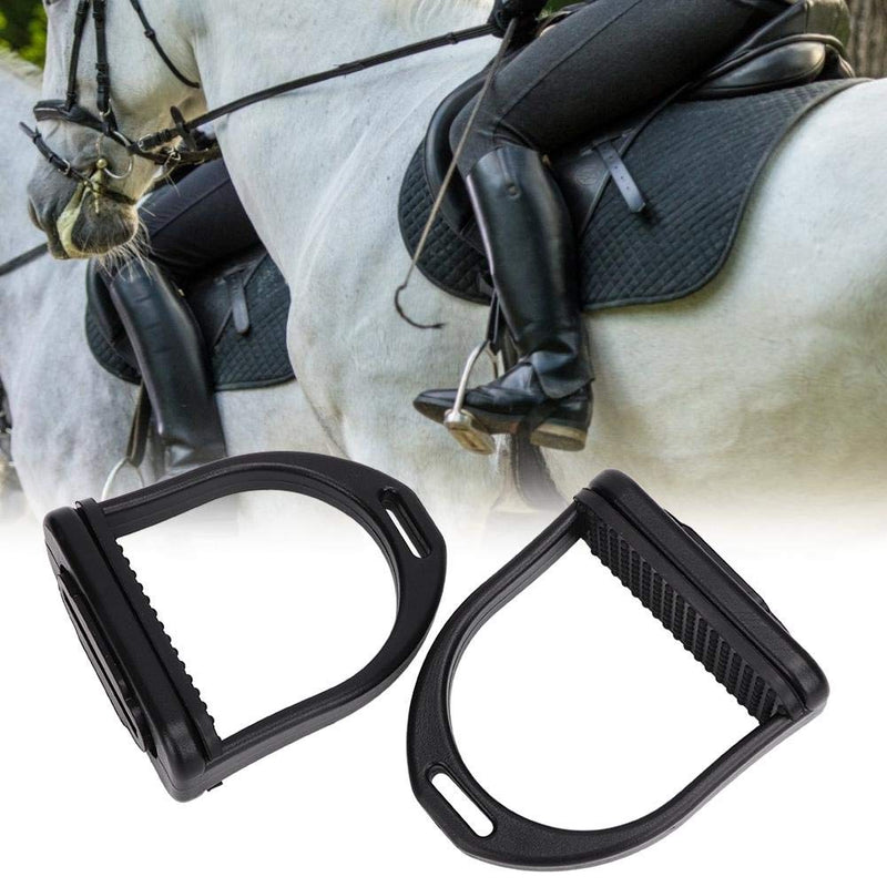 Pssopp 2PCS Horse Stirrup High Strength Horse Riding Stirrup Safety Stirrups Equestrian Stirrups Treads with Non-slip Rubber Pad (Small) Small - PawsPlanet Australia
