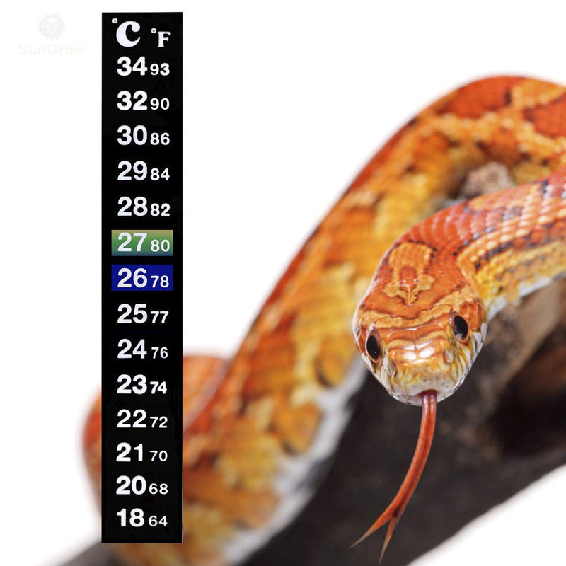 Stick-on Thermometer for Tortoise and Reptiles, Creates Ideal Habitat, Keeps Turtle, Gecko, Dragon, and Snake Healthy, Peel-and-Go, Accurate Monitoring of Vivarium - PawsPlanet Australia