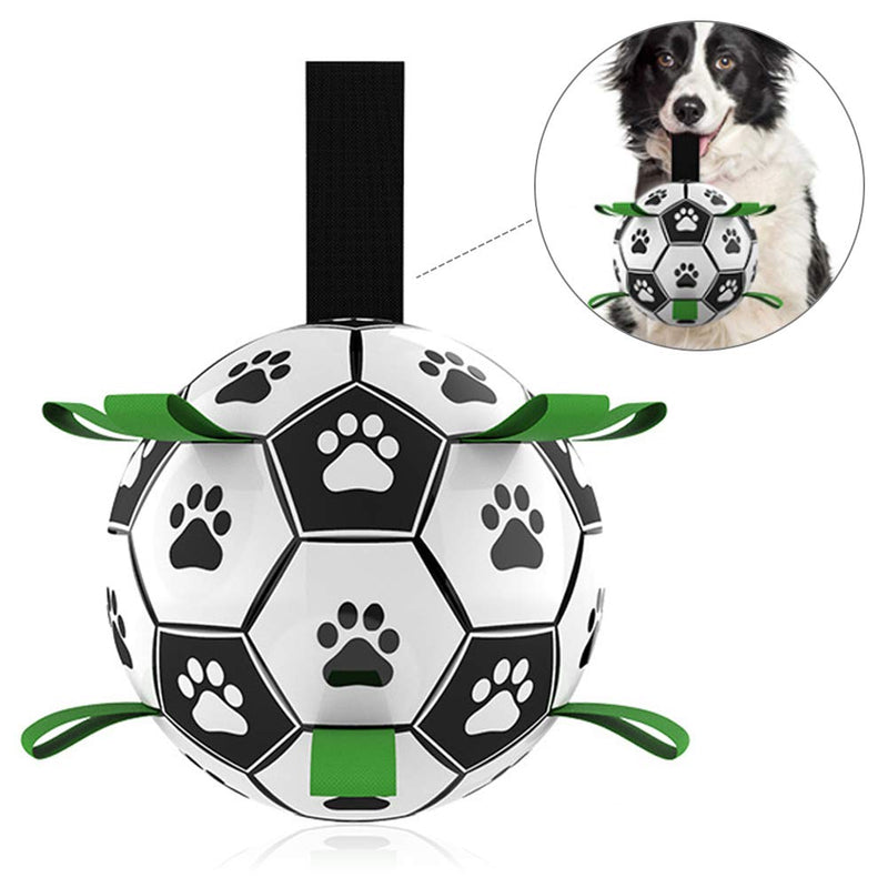 WeChip dog Toys,Interactive Dog Football Toys with Grab Tabs for Fetch & Tug Games.Durable Dog Ball Toy for Water,Garden & Outdoors(Dog football + inflatable tube + training whistle with clicker). - PawsPlanet Australia