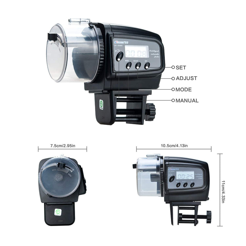 Podazz Aquarium Fish Feeder Vacation Aquarium Automatic Fish Food Dispenser Tank Feeder Timer Auto Feeders for Holiday Vacation Fish Dispenser (AF-2009D) - PawsPlanet Australia