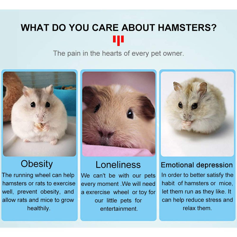 WishLotus Hamster Flying Saucer, Hamster Running Wheel Transparent Plastic Exercise Running Spinner Sports Wheel For Small Pet Like Hamster, Guinea Pig, Gerbils, Chinchillas (Blue) Blue - PawsPlanet Australia
