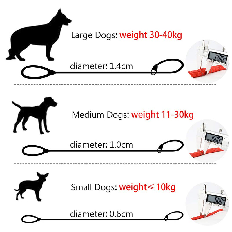 Grand Line Reflective Dog Lead Slip Roap Pets Leash for Small, Medium, Large and Extra Heavy Dogs and Cats 0.6cm x 150cm Red - PawsPlanet Australia