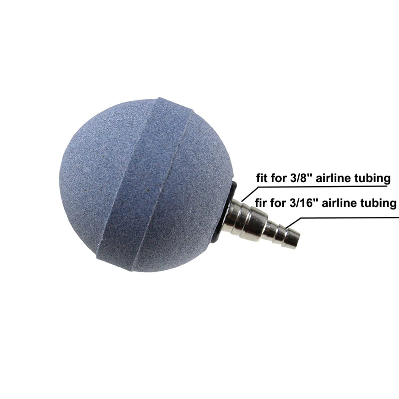 AQUANEAT Large Air Stone, 2" Gray Bubble Ball,Aerator Oxygen Diffuser, Air Pump Accessories for Aquarium, Fish Tank, Hydroponics, 2 Pack - PawsPlanet Australia