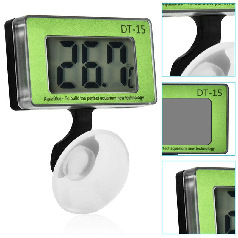 Pssopp Aquarium Thermometer Submersible Fish Tank Temperature Thermometer LCD Digital Waterproof Thermometer with Suction Cup for Tropical and Marine Aquarium - PawsPlanet Australia