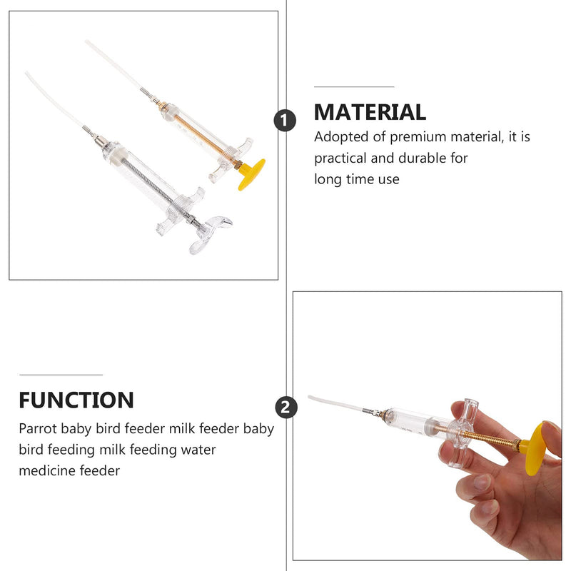 Balacoo 2 Pcs Baby Birds Feeding Syringe used for Feeding Milk Medicine for Sick Birds,20ml,10ml - PawsPlanet Australia