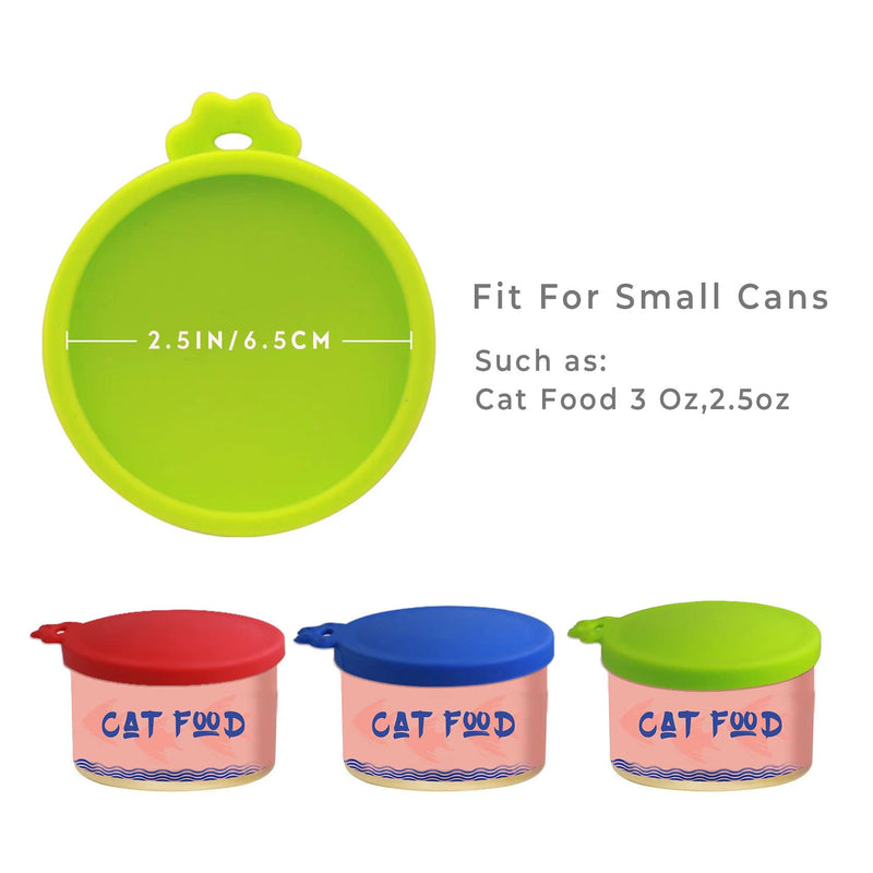Yobbai 3 Pack Cat Food Cans Lids, Food Safe BPA Free & Dishwasher Safe,Silicone Can Lids Covers for Cat Food Cans - PawsPlanet Australia