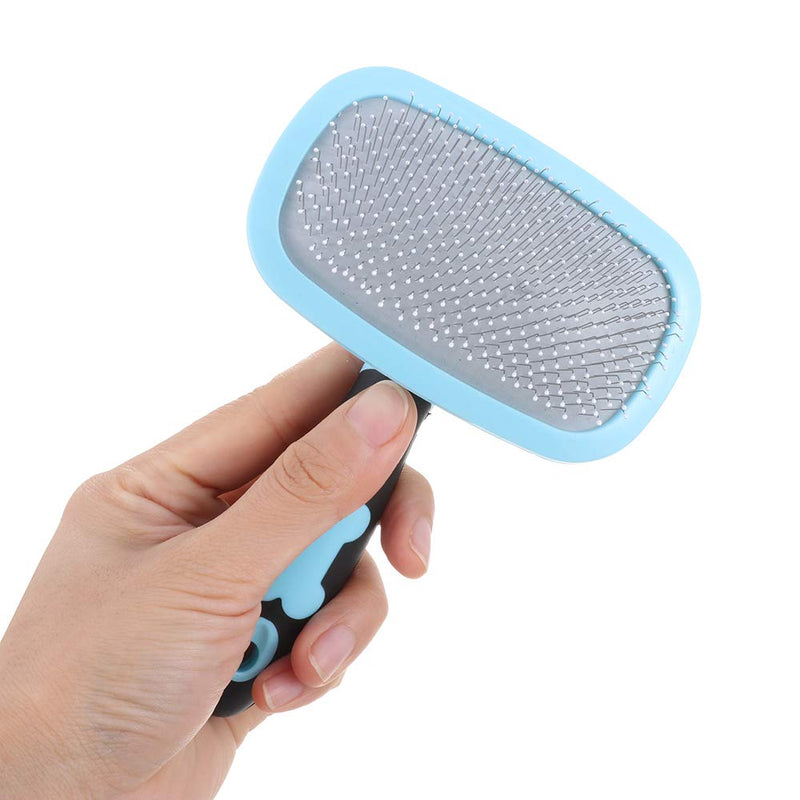 Pocktyle Slicker Brush for Cat Dog Massage Brush Deshedding Brush Grooming Brush Remove Loose Undercoat Blue-Large - PawsPlanet Australia