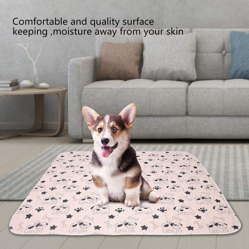 Oumefar 3 Sizes Waterproof Dog Pee Pad Cute Absorbent Whelping Pads Non-Slip Puppy Urine Mat for Dogs Training Travel Whelping(80 * 90cm) 80*90cm - PawsPlanet Australia