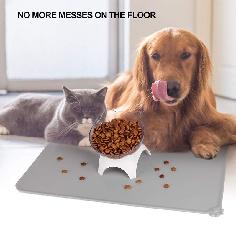 NPET Silicone Waterproof Dog Pet Feeding Mat for Cat Fountain Grey S - PawsPlanet Australia