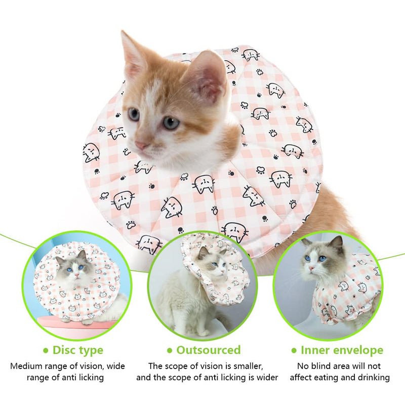 Cat Neck Collar Protective Collar Soft Collar for Cats Leak Protection for Cats Adjustable Protective Collar for Cats After Surgery and Injuries (Size S) - PawsPlanet Australia