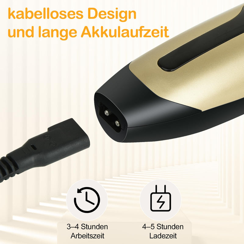 Dog clippers, quiet dog clippers, professional IPX7 animal hair clippers, hair clippers, dog razors, dog clippers for long hair, cats, thick/matted animal hair, gold - PawsPlanet Australia