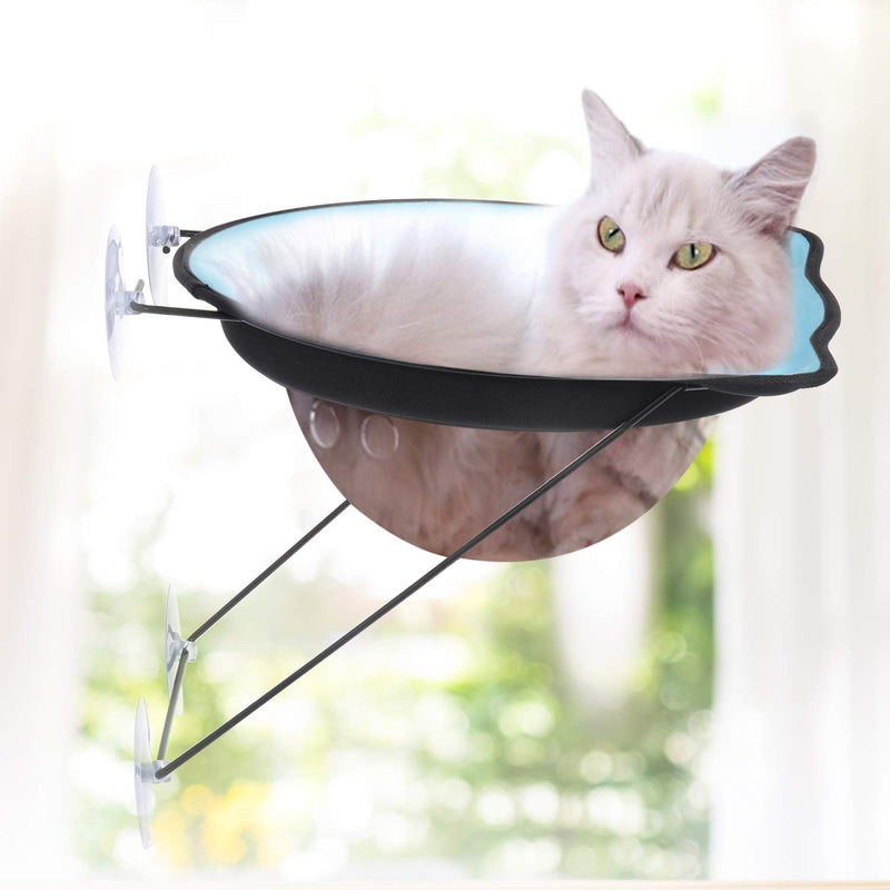 Ovida Cat Hammock Cat Window Perches Cat Window Capsule Bed Safety Kitten Pet Space Saving Seat with Suction Cups, Holds Up to 22 Lbs Blue - PawsPlanet Australia