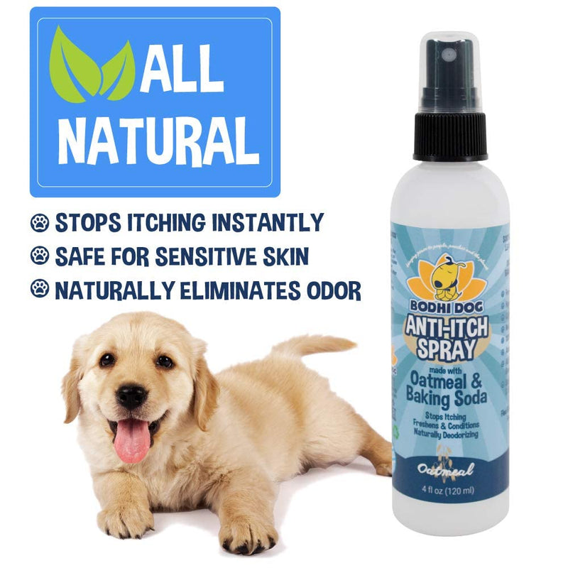Anti Itch Oatmeal Spray for Dogs and Cats | 100% All Natural Soothing Relief for Dry, Itchy, Bitten or Allergy Damaged Skin Treatment | Professional Quality 4oz - PawsPlanet Australia