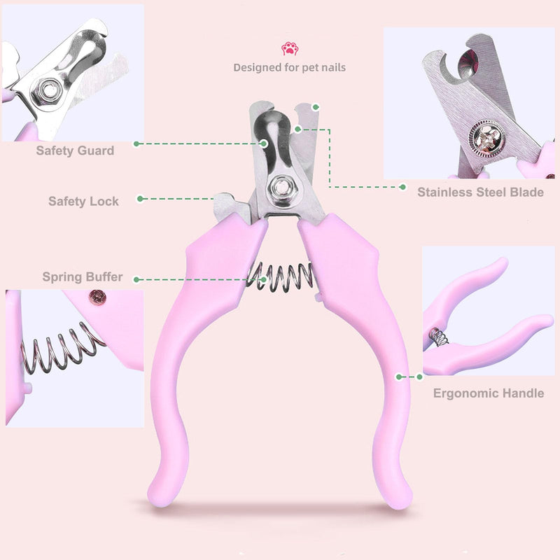 HymoConn claw scissors for dogs with protection, safety lock and nail file, claw trimmer dog thinning scissors set professional - PawsPlanet Australia