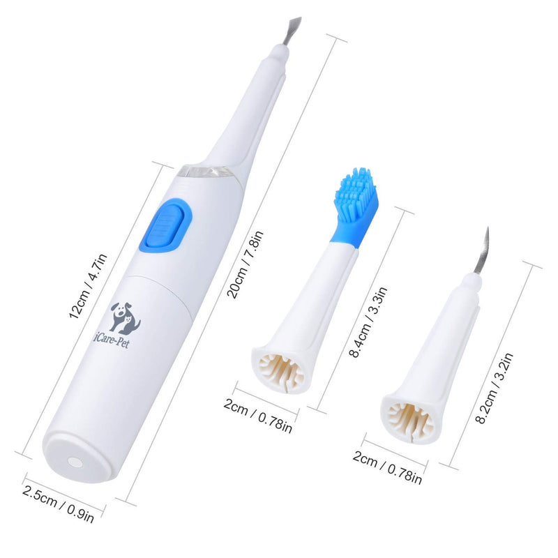Dog Dental Stone Remover Set of 3 | Sonic Toothbrush for Pets | Professional Dental Plaque Removal kit for Pets at Home or Clinic - PawsPlanet Australia