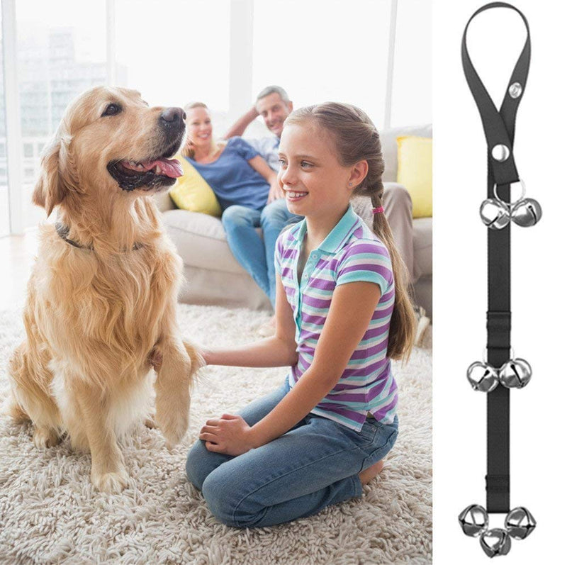 RIO Direct Dog Puppy Toilet Training Doorbells, 2 Pack Length Adjustable Potty Bells Dog Press Bell, 7 Extra Large Loud Doorbells with 1 Training Clicker for Door Knob, House Training - PawsPlanet Australia