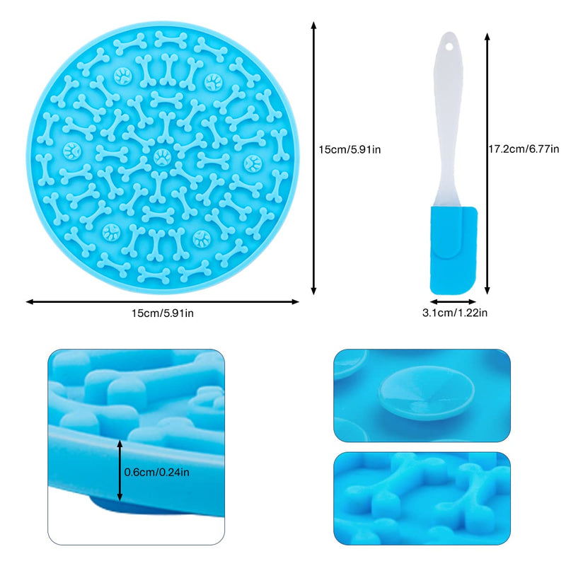 MooonGem Dog Lick Pad, Pet Bathing Distraction Pads, Wall Mounted Silicone Slow Feeder Lick Mat with Strong Suction for Dog Bathing Grooming, 2 Pack - PawsPlanet Australia