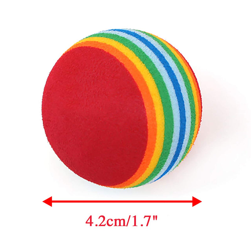 [Australia] - Chiwava 45 Pack 1.7'' Foam Cat Toys Ball Rainbow Color Balls Kitten Activity Chase Quiet Play Mix Color 