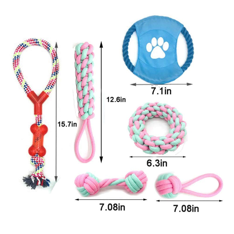 Puppy Chew Toys Dog Teething Toys Dog Rope Toys for Small/Medium Dog (6 Pack) - PawsPlanet Australia