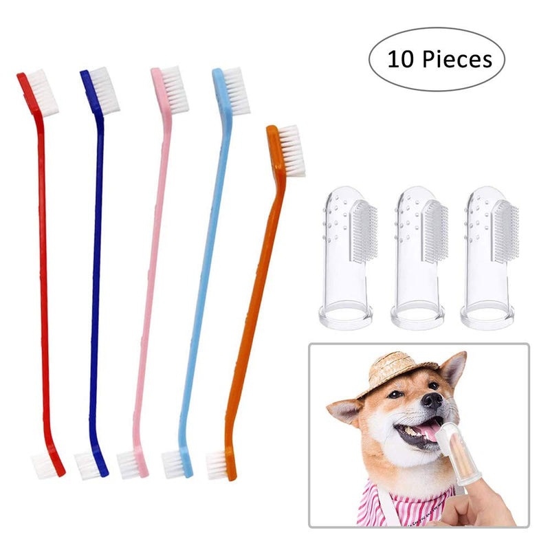 5 Pieces Cat Tooth Cleaning Brush, 5 Pieces Pet Finger Toothbrush, Silicone Pet Toothbrush, Pet Toothbrush Set, for Dog or Cat Bad Breath Teeth Cleaning Pet Dental Care - PawsPlanet Australia