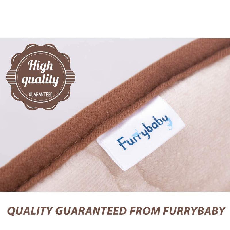 [Australia] - furrybaby Dog Bed Mat Soft Crate Mat with Anti-Slip Bottom Machine Washable Pet Mattress for Dog Sleeping 22-inch Dark Brown Mat 