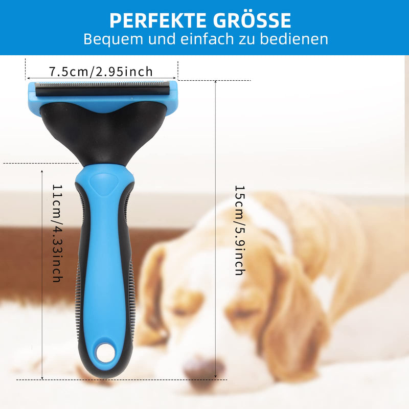 Sulie Tech self-cleaning deshedding brush, underhair brush for dogs or cats with short or long fur, for small to large cats and dogs - cat comb and dog comb - PawsPlanet Australia