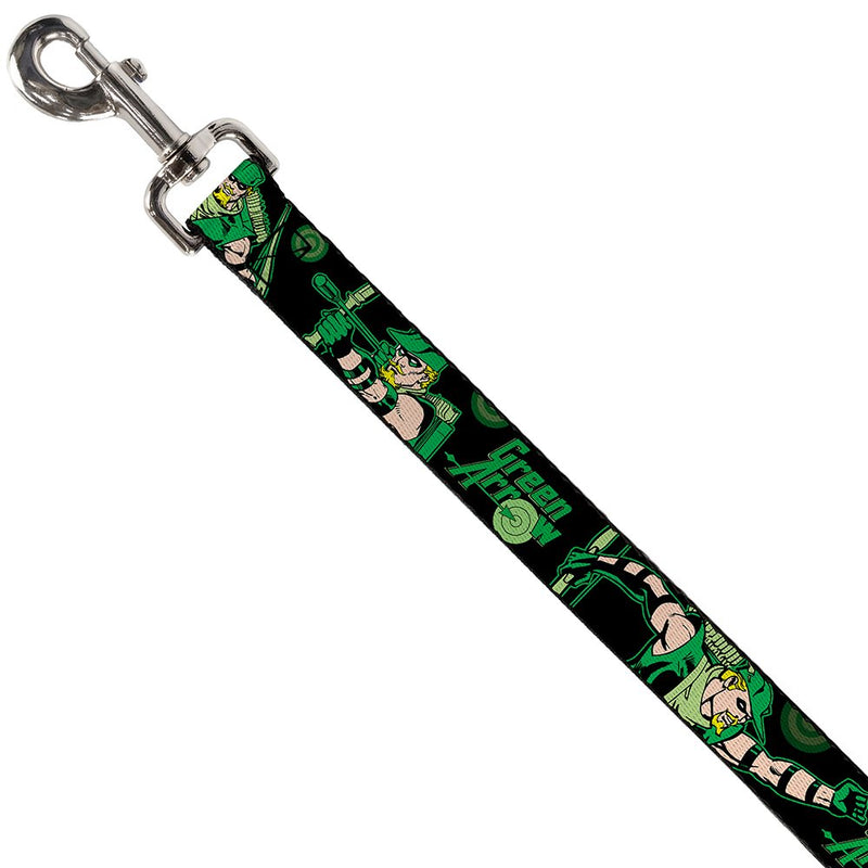 [Australia] - Buckle-Down Dog Leash Green Arrow Action Poses Targets Black Greens Available In Different Lengths And Widths For Small Medium Large Dogs and Cats 6 Feet Long - 1" Wide 