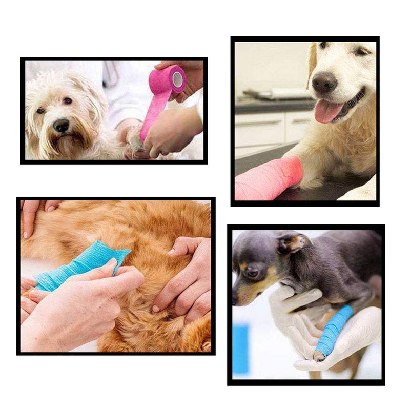 8 rolls of self-adhesive bandages for pets self-adhesive elastic bandages for pets Wound wound bandages for pets wrapped bandages breathable pet bandages - PawsPlanet Australia