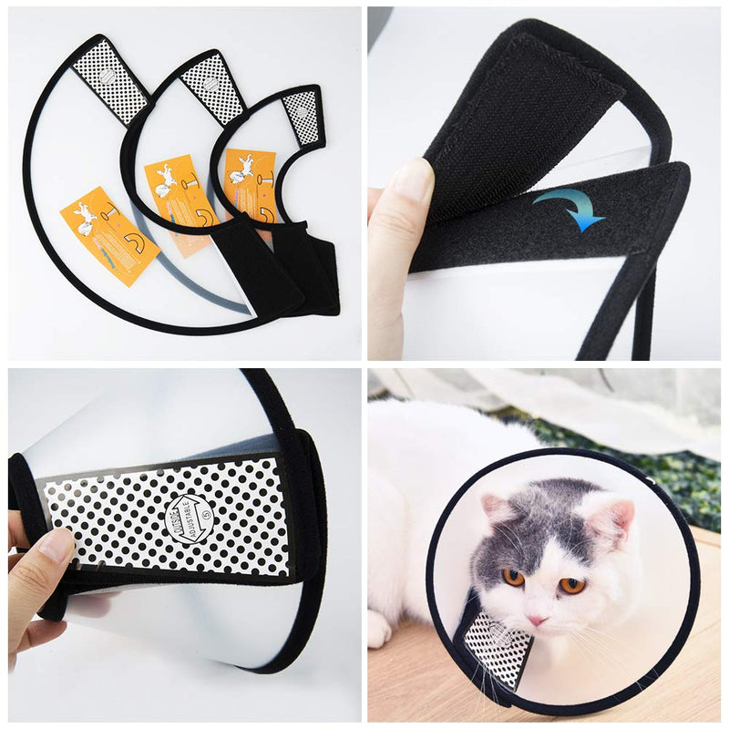SenPuSi Neck Collar for Pets, Pets Plastic Elizabethan Collar Protective Collar Cone Collars Made of Plastic Special Protection for Cats, Small Dogs and Rabbits (Size 7 (15-18 cm)) - PawsPlanet Australia